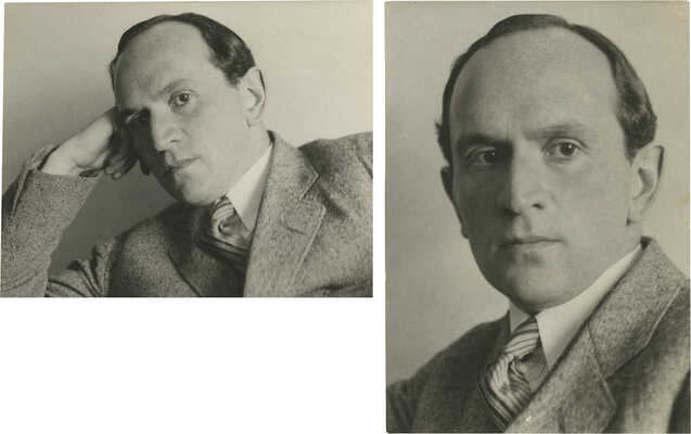 Два фотопортрета В.Г. Лидина / [Фот. В. Савельев]. [1920-е]